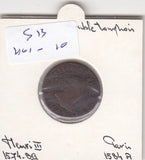 S13-K01-0010 Frankrijk Dubbele Tournois FI 1584 Parijs Henri III