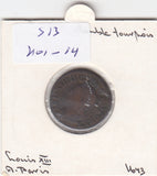 S13-K01-0014 Frankrijk Double Tournois fI 1643     1610-1715 Lodewijk XIV Latijnse Tekst
