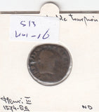 S13-K01-0016 Frankrijk Double Tournois fI 1574-1589