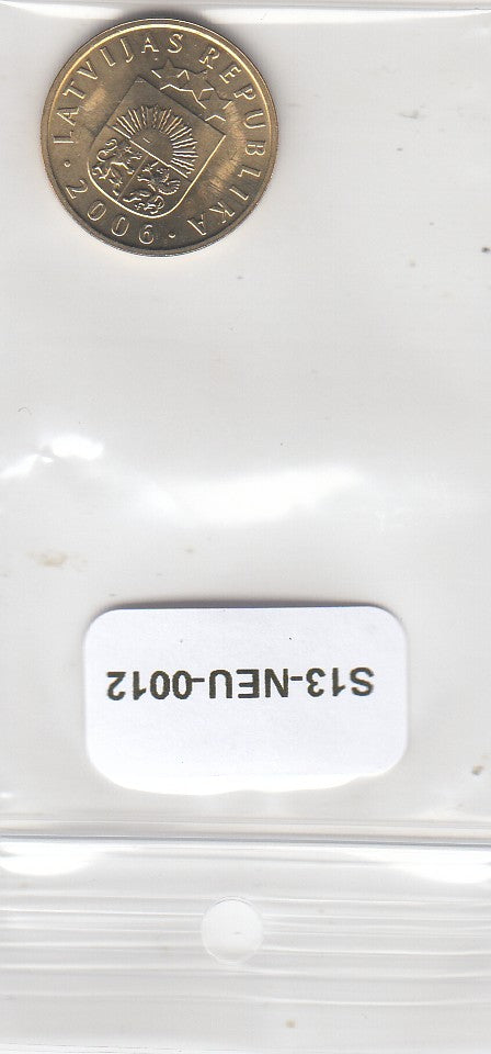 S13-NEU-0012-M26 Latvia 5 Santimi UNC 2006 KM16