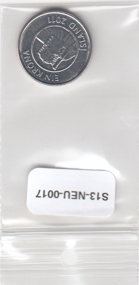 S13-NEU-0017-M01 Iceland  1 Krona UNC 2011 KM27a