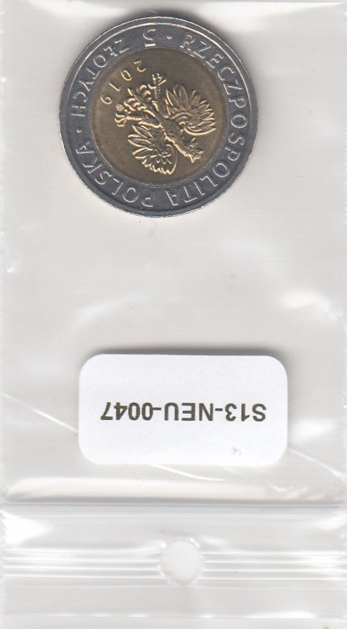 S13-NEU-0047-M12 Poland 5 Zlotych UNC 2019 Y1031   Liberation Mound