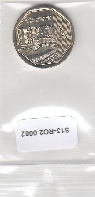 S13-R02-0002-M29 Peru 1 Sol UNC 2016 KM396  Cabeza de Vaca