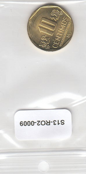 Peru 10 Centimos UNC 2018 KM305.4