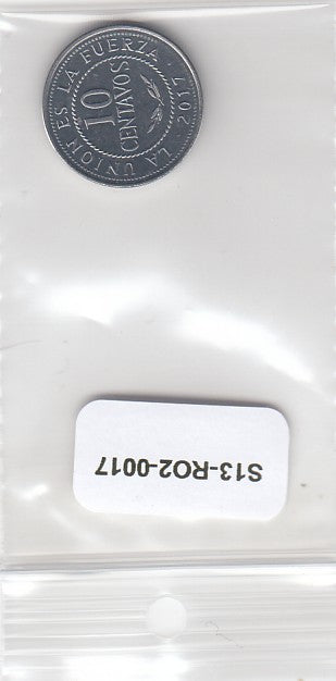 S13-R02-0017-M18 Bolivia 10 Centavos UNC 2017