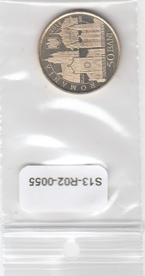 S13-R02-0055-M20 Romania 50 bani UNC 2019 KM450   Pope Francis