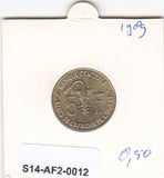S14-AF2-0012 Western African States 5 Franc 1989  MS60 KM2.A