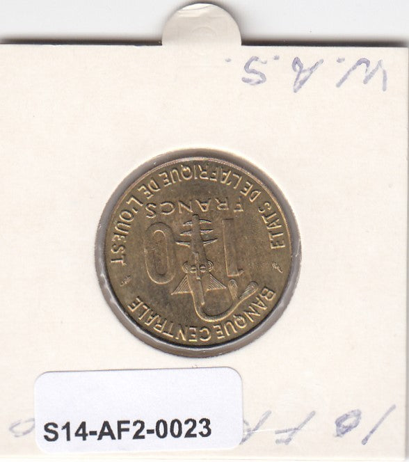 S14-AF2-0023 Western African States 10 FRANC 1990  UNC KM10