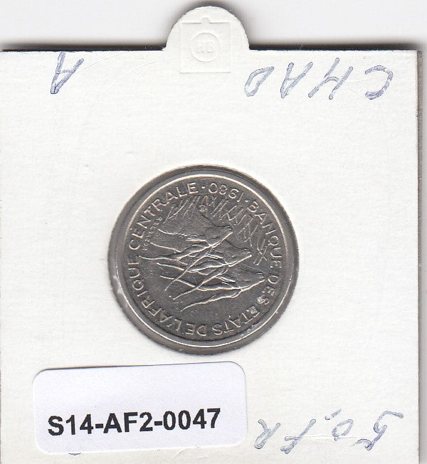 S14-AF2-0047 CENTRAL AFRICA States 50 FRANCS 1980 a XF KM11