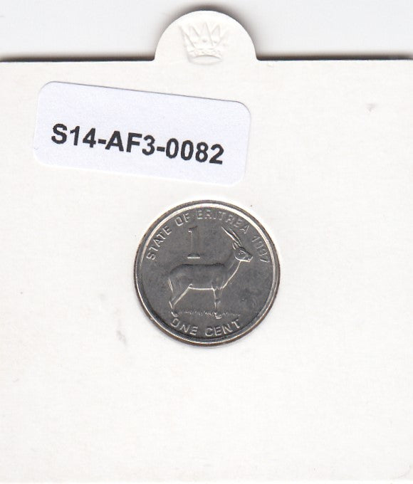 S14-AF3-0082 Eritrea 1 cent MS63 1997 KM43
