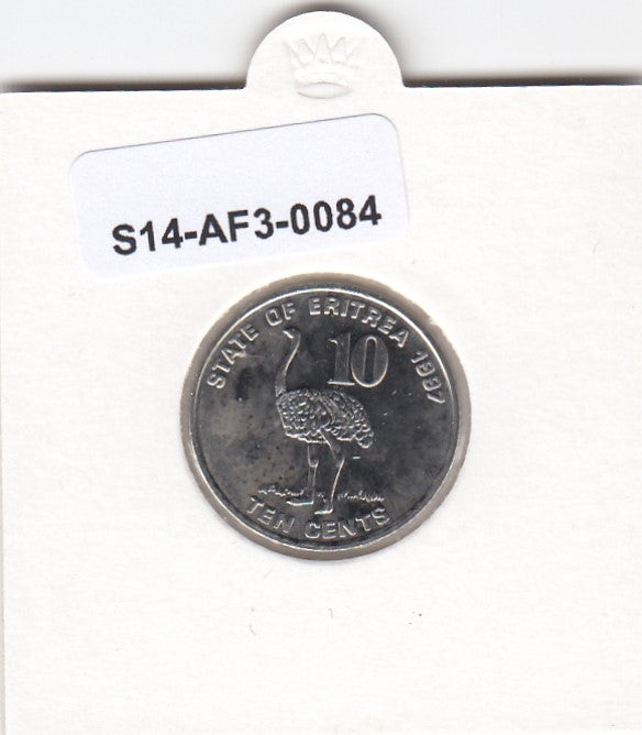 S14-AF3-0084 Eritrea 10 cent MS63 1997 KM45