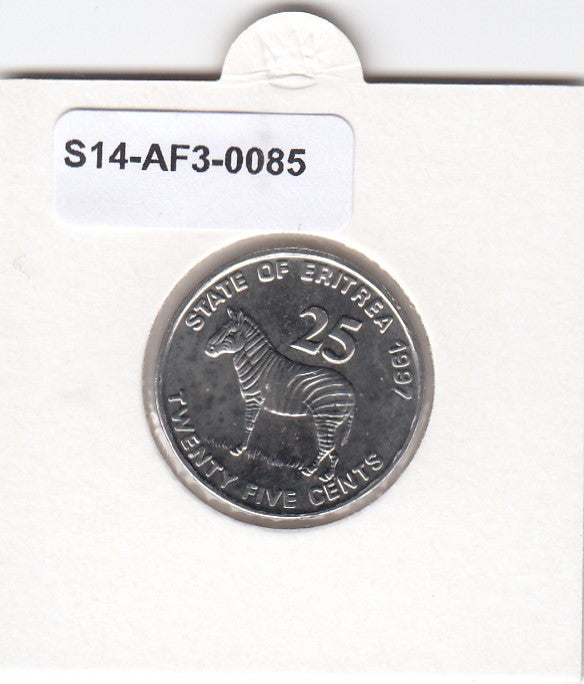 S14-AF3-0085 Eritrea 25 cent MS63 1997 KM46