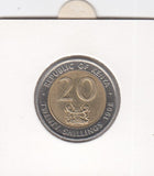 S14-AF3-0205 Kenia 20 SHILLING MS60 1998 KM32