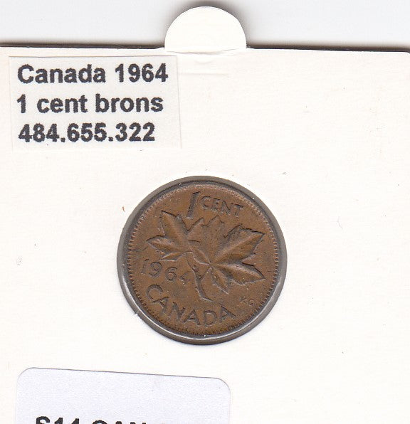S14-CAN-0024 Canada 1 cent 1964  VF KM# 49