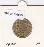 S14-GER-0065 Duitsland 10 Reichspefennig XF 1935 KM40 A