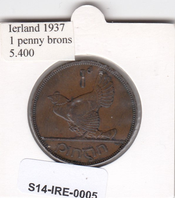 S14-IRE-0005 Ireland 1 penny 1937  VF KM# 3