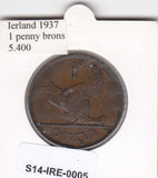 S14-IRE-0005 Ireland 1 penny 1937  VF KM# 3