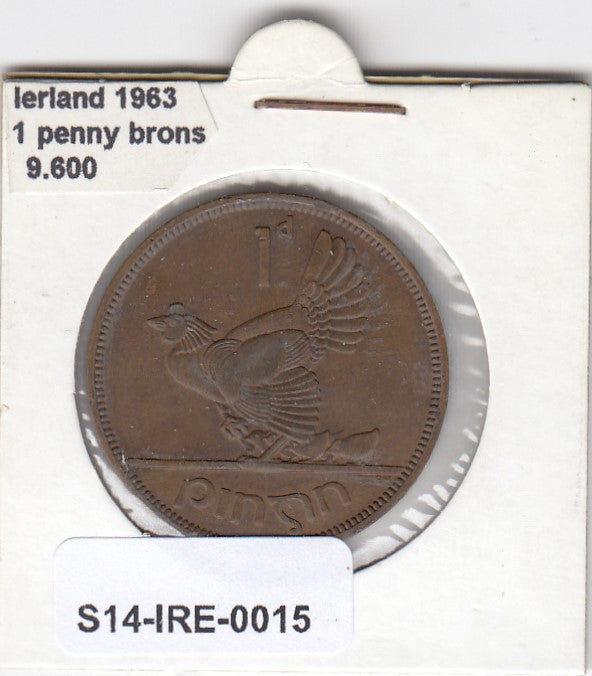 S14-IRE-0015 Ierland 1 penny 1963  ZF KM# 11