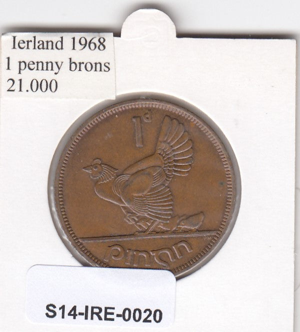 S14-IRE-0020 Ireland 1 penny 1968  VF KM# 11