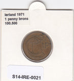 S14-IRE-0021 Ireland 1 penny 1971  VF KM# 20
