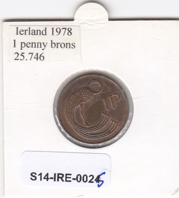 S14-IRE-0025 Ierland 1 penny 1978 XF KM# 20