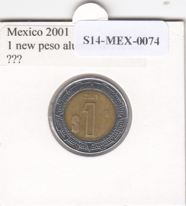 S14-MEX-0074 Mexico 1 peso 2001  VF KM603