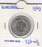 S14-SWI-0030 Switzerland 1 franc 1969  UNC KM# 24a