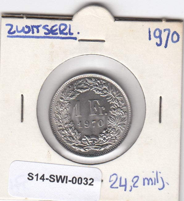 S14-SWI-0032 Switzerland 1 franc 1970  UNC KM# 24a