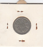 S14-SWI-0198 Switzerland 10 rappen 1957  VF KM# 27