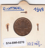 S14-SWI-0270 Switzerland 2 rappen 1948  UNC KM# 47
