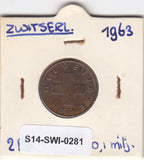 S14-SWI-0281 Switzerland 2 rappen 1963  UNC KM# 47