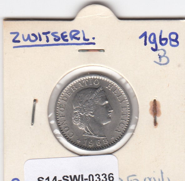 S14-SWI-0336 Switzerland 20 rappen 1968  VF/XF KM# 29a