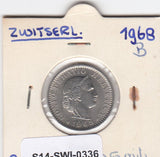 S14-SWI-0336 Switzerland 20 rappen 1968  VF/XF KM# 29a