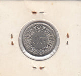 S14-SWI-0336 Switzerland 20 rappen 1968  VF/XF KM# 29a