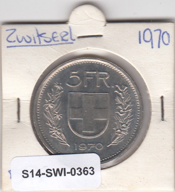S14-SWI-0363 Switzerland 5 francs 1970  UNC KM# 40a
