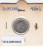 S14-SWI-0435 Switzerland 5 rappen 1963  XF/UNC KM# 26