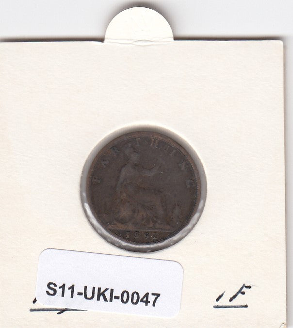 S14-UKI-0047 Great Britain 1 farthing 1891  VF+ km753