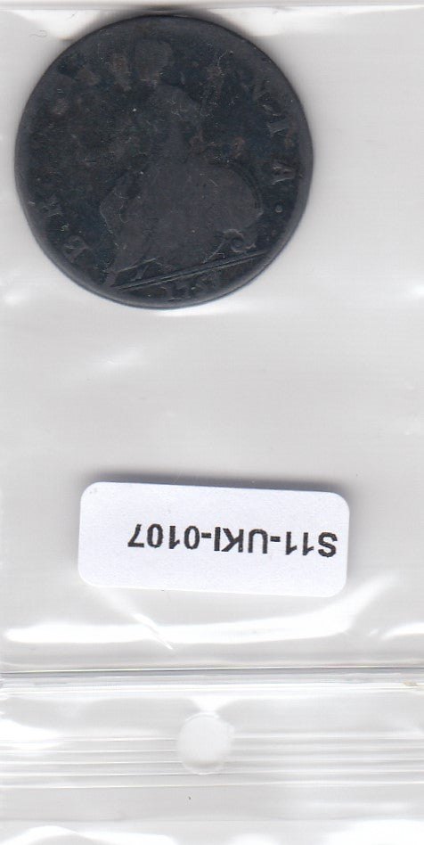 S14-UKI-0107 Great Britain 1/2 penny 1751  FI km579