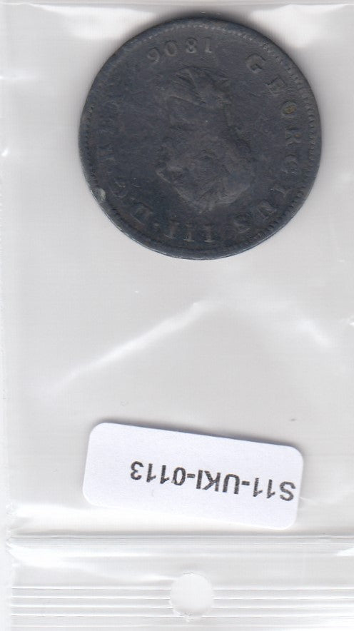 S14-UKI-0113 Great Britain 1/2 penny 1806  FI/VF km662