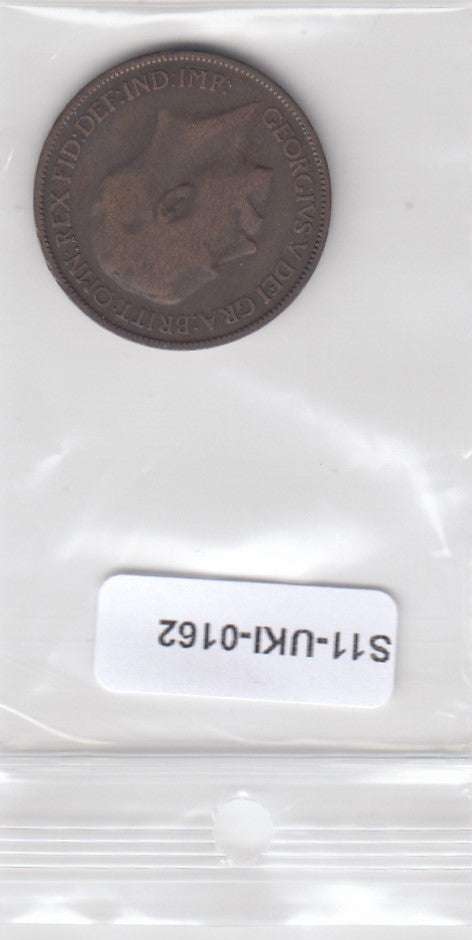 S14-UKI-0162 Great Britain 1/2 penny 1924  VF KM809