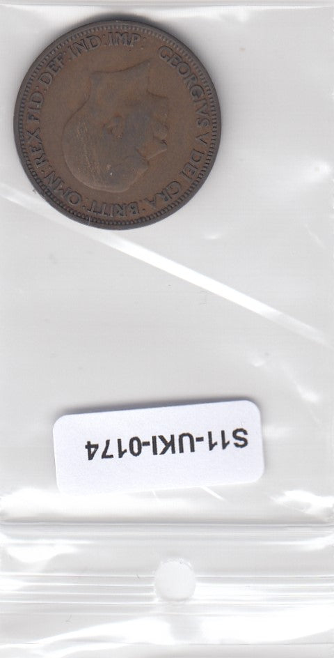 S14-UKI-0174 Great Britain 1/2 penny 1936  VF KM837