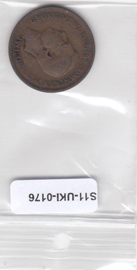 S14-UKI-0176 Great Britain 1/2 penny 1938  VF KM844
