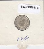 S14-UKI-0228 United Kingdom 3 pence 1922 zilver XF KM 813a