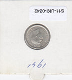 S14-UKI-0242 United Kingdom 3 pence 1941 zilver XF/UNC KM 848 Silver /gray color/