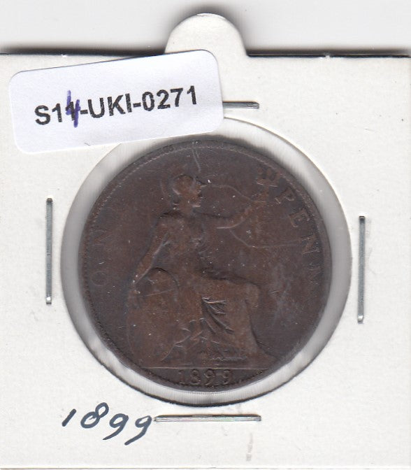 S14-UKI-0271 Verenigd Koninkrijk 1 penny 1899  FI/VF KM# 790