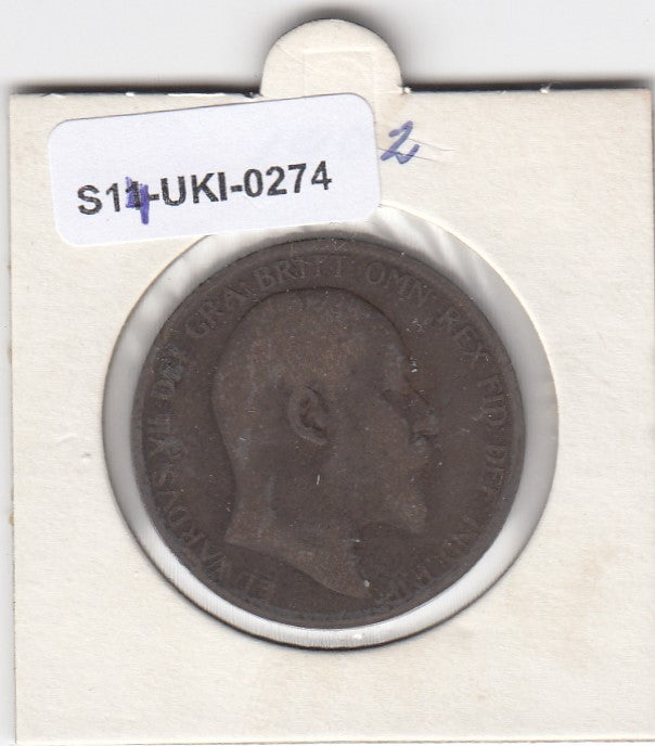 S14-UKI-0274 Verenigd Koninkrijk 1 penny 1902  FI/VF KM# 794