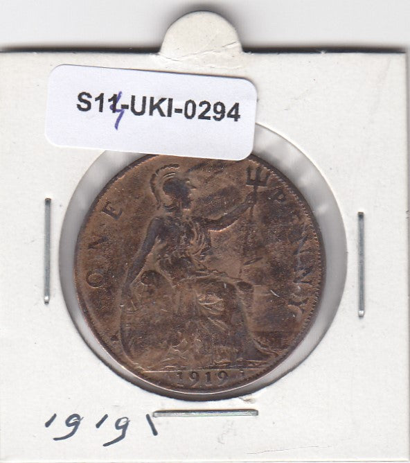 S14-UKI-0294 Verenigd Koninkrijk 1 penny 1919  VF KM# 810