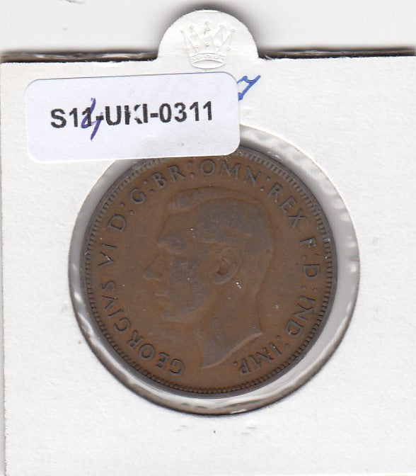 S14-UKI-0311 Verenigd Koninkrijk 1 penny 1937  VF KM# 845