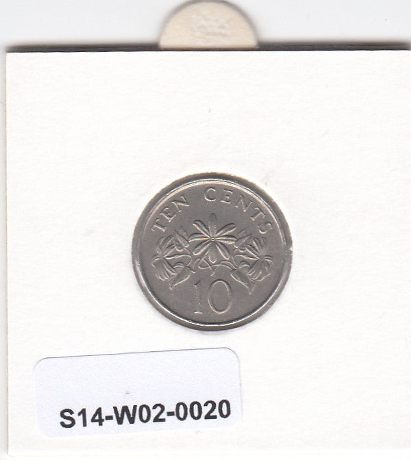 S14-W02-0020 Singapore 10 cent 1991  VF km51