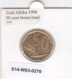 S14-W03-0270 South Africa 50 cents 1996  MS63 KM# 163